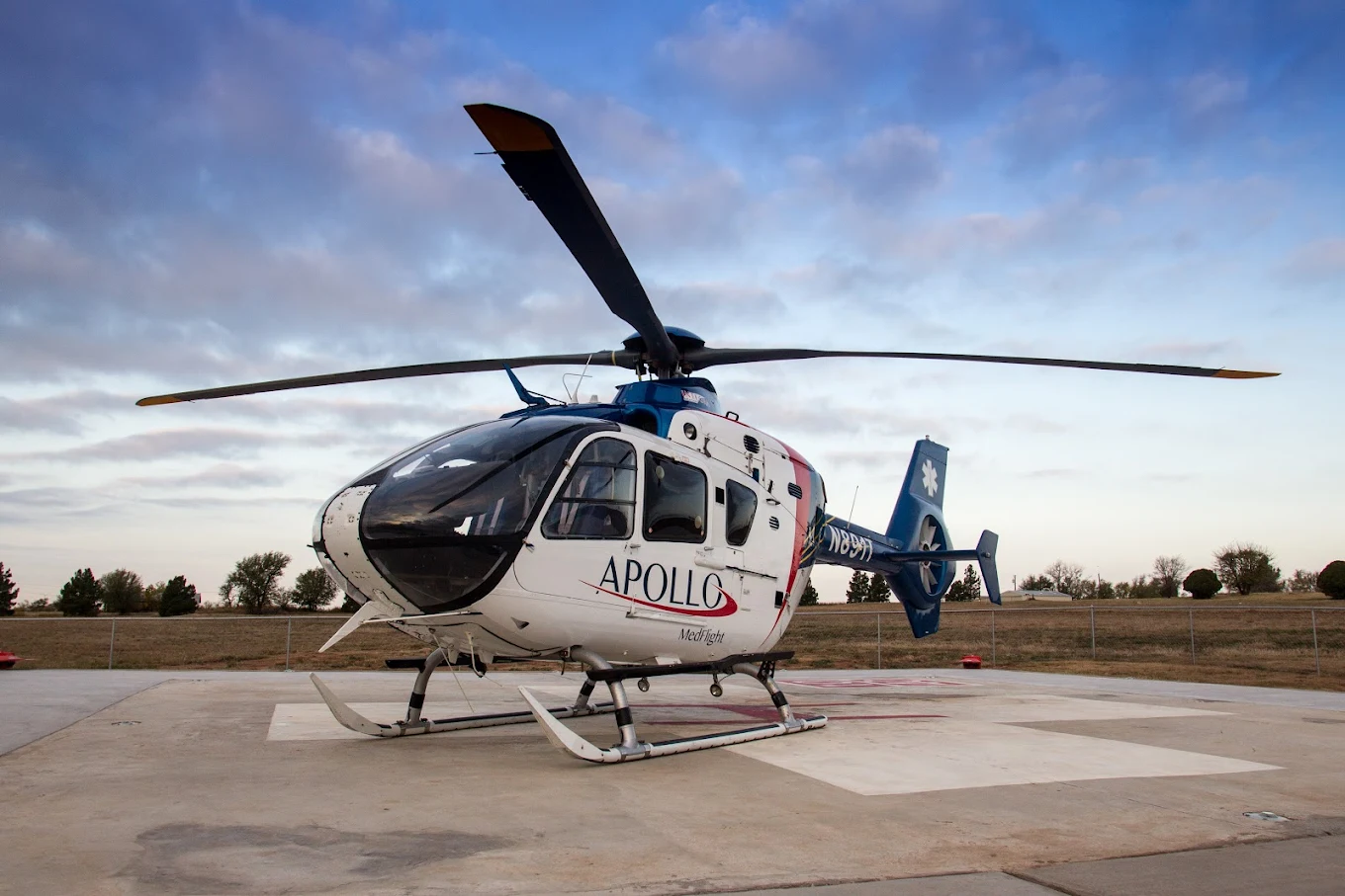 A photo of an Apollo helicopter