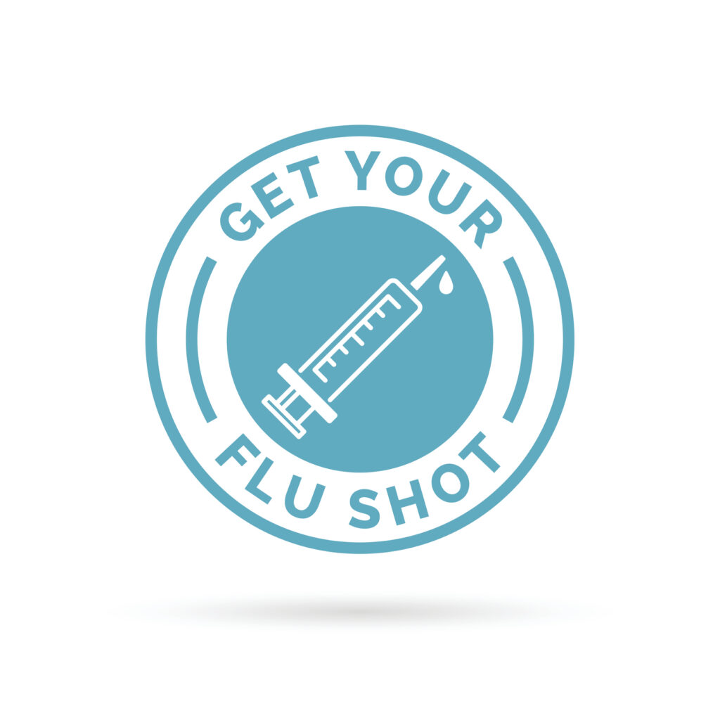 Rendering for a Get your flu shot sign