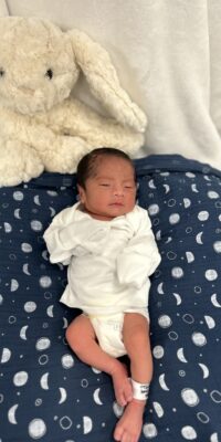 A photo of a newborn baby