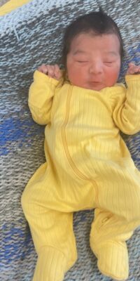 A photo of a newborn baby