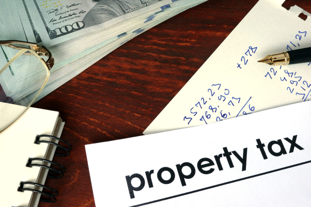 An image of the words Property Tax written on a piece of paper.