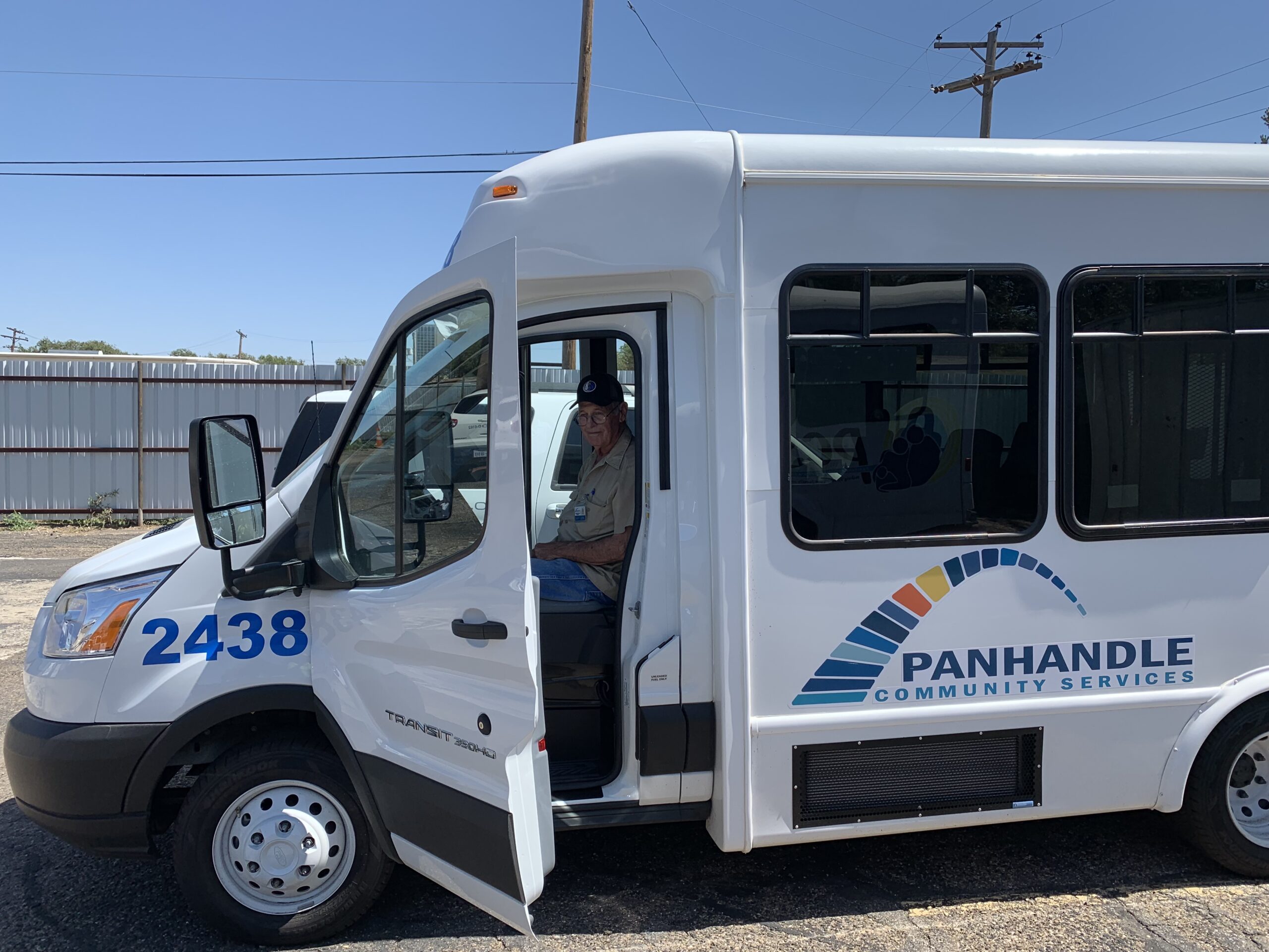 A photo of the Panhandle Community Services transit bus