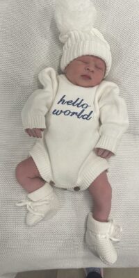 A photo of a new born baby