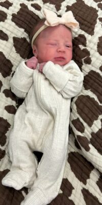 A photo of a new born baby