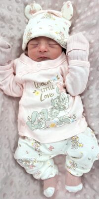 A photo of a new born baby