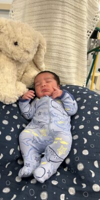 A photo of a new born baby