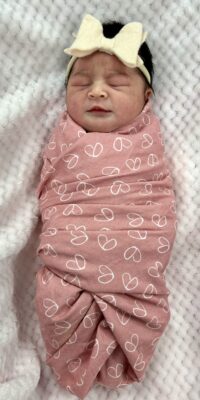 A photo of a new born baby