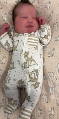 A photo of a new born baby