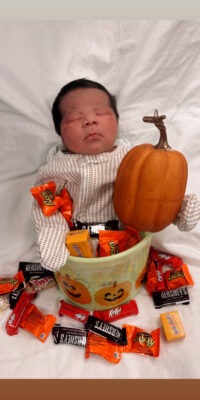 A photo of a newborn baby