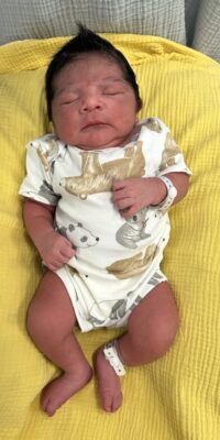 A photo of a newborn baby