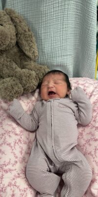 A photo of a newborn baby