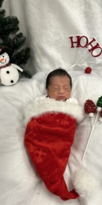 A photo of a newborn baby