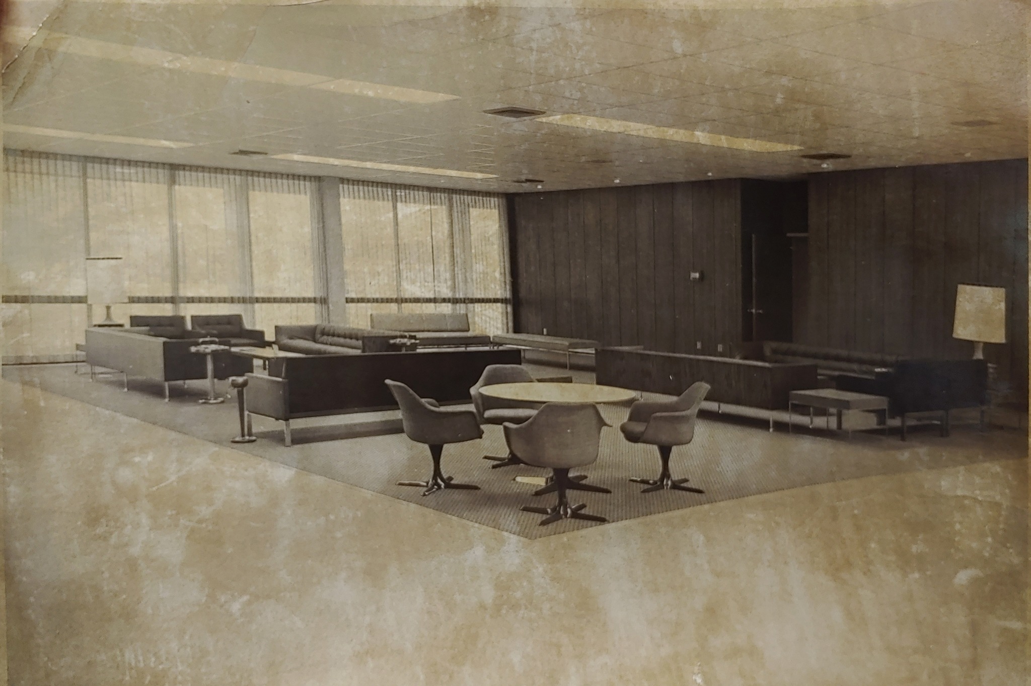 A photo of the original hospital lobby.