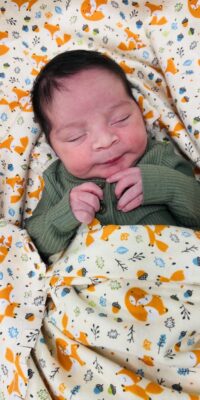 A photo of a newborn baby