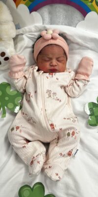 A photo of a newborn baby