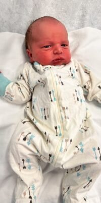 A photograph of a newborn baby