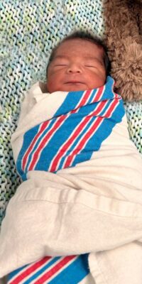 A photo of a newborn baby