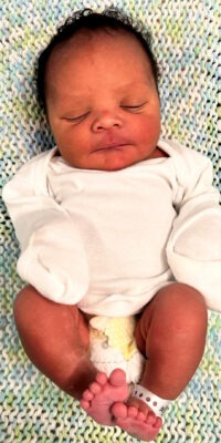 A photo of a newborn baby