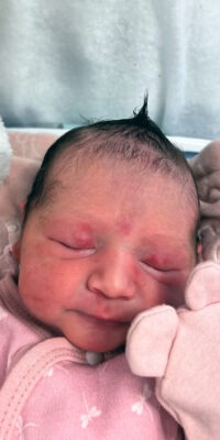 A photo of a newborn baby